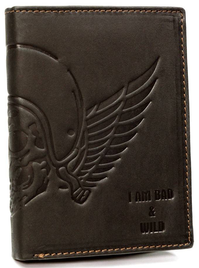 Кошелек мужской I AM BAD and WILD N4-HUB BROWN